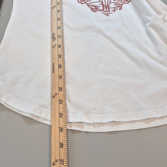 Wrangler Womens Red‎ White Graphic Tee Shirt Cactus Skull Southwestern Sz M - Picture 10 of 10